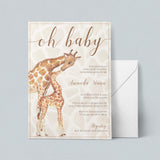 Safari Baby Shower Invitation Kit Gender Neutral