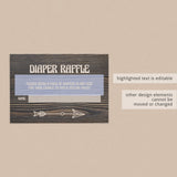 Rustic baby raffle tickets for boy by LittleSizzle