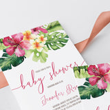 Tropical Baby Shower Invitation Suite Templates