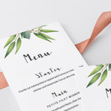 Green baby shower menu card by LittleSizzle