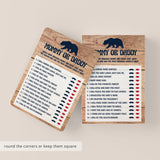 Editable Woodland Baby Shower Mommy or Daddy Guessing Game