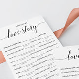 Mad libs bridal shower game template by LittleSizzle