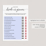 Calligraphy Bridal Shower Games Package Instant Download