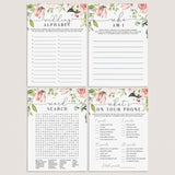 editable bridal shower games set templates by LittleSizzle