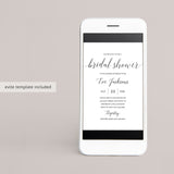 Minimalist Bridal Shower Bundle Black & White Calligraphy