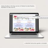 Boho Chic Bridal Shower Invitation PDF Template