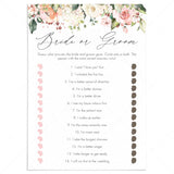 editable bride or groom bridal shower game templates by LittleSizzle