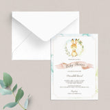 Watercolor Rabbit Baby Shower Invitation Set