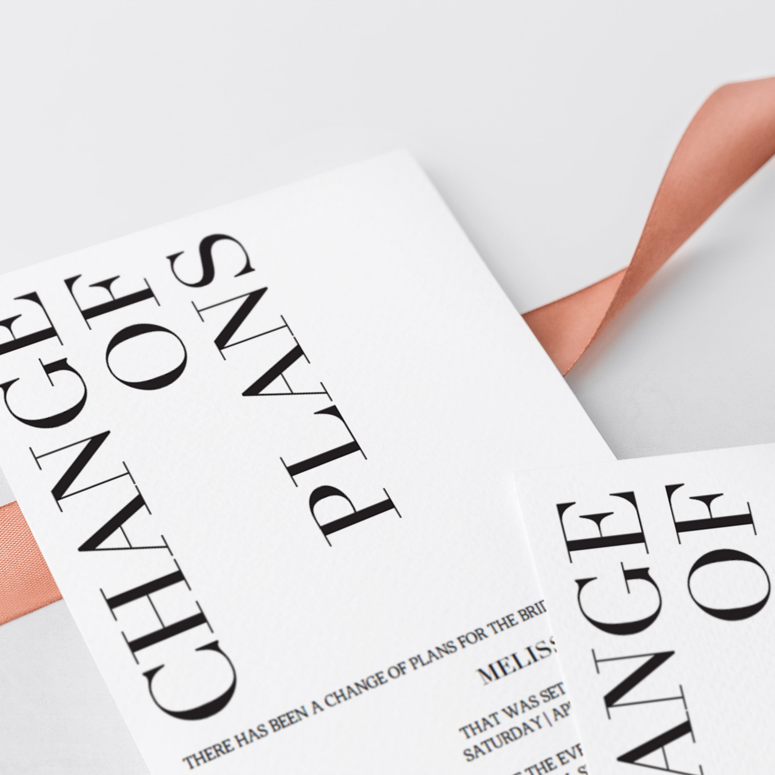 Change of date wedding cards by LittleSizzle