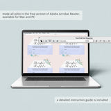 Editable diaper raffle cards for girls PDF template by LittleSizzle