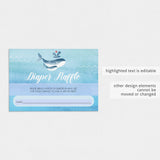 Watercolor whale on baby shower card by LittleSizzle