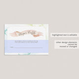 Editable diaper raffle tickets for baby party by LittleSizzle