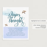 Watercolor clouds baby shower activity by LittleSizzle