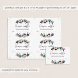 Bohemian baby diaper raffle ticket printable by LittleSizzle