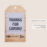 Printable Party Supplies Rustic