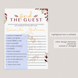 Find The Guest Game Template Autumn Theme