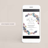 Bohemian Baby Shower Invitation Template