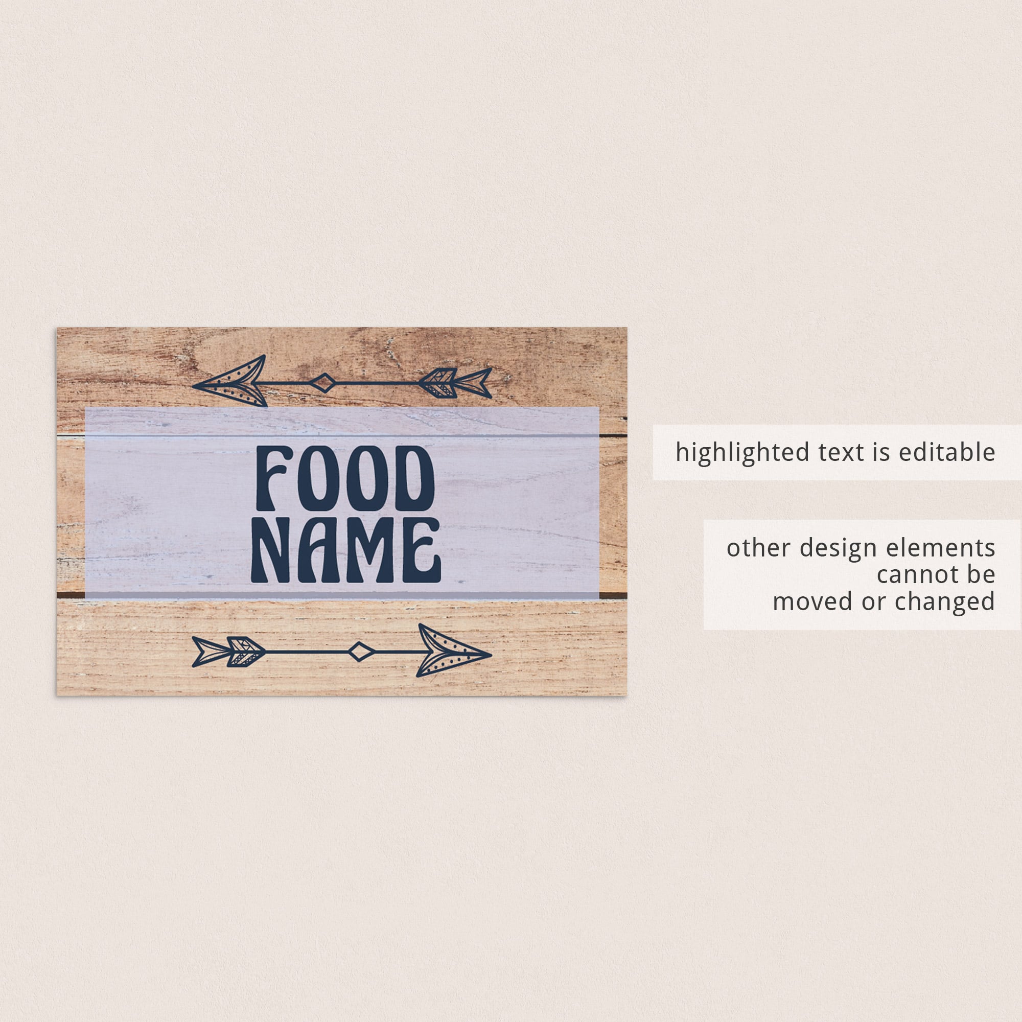 Woodland baby shower table decor food tent cards by LittleSizzle