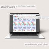 Floral Thank You Cards, Labels and Gift List Printable