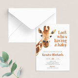 Funny Baby Shower Invitation Template Giraffe