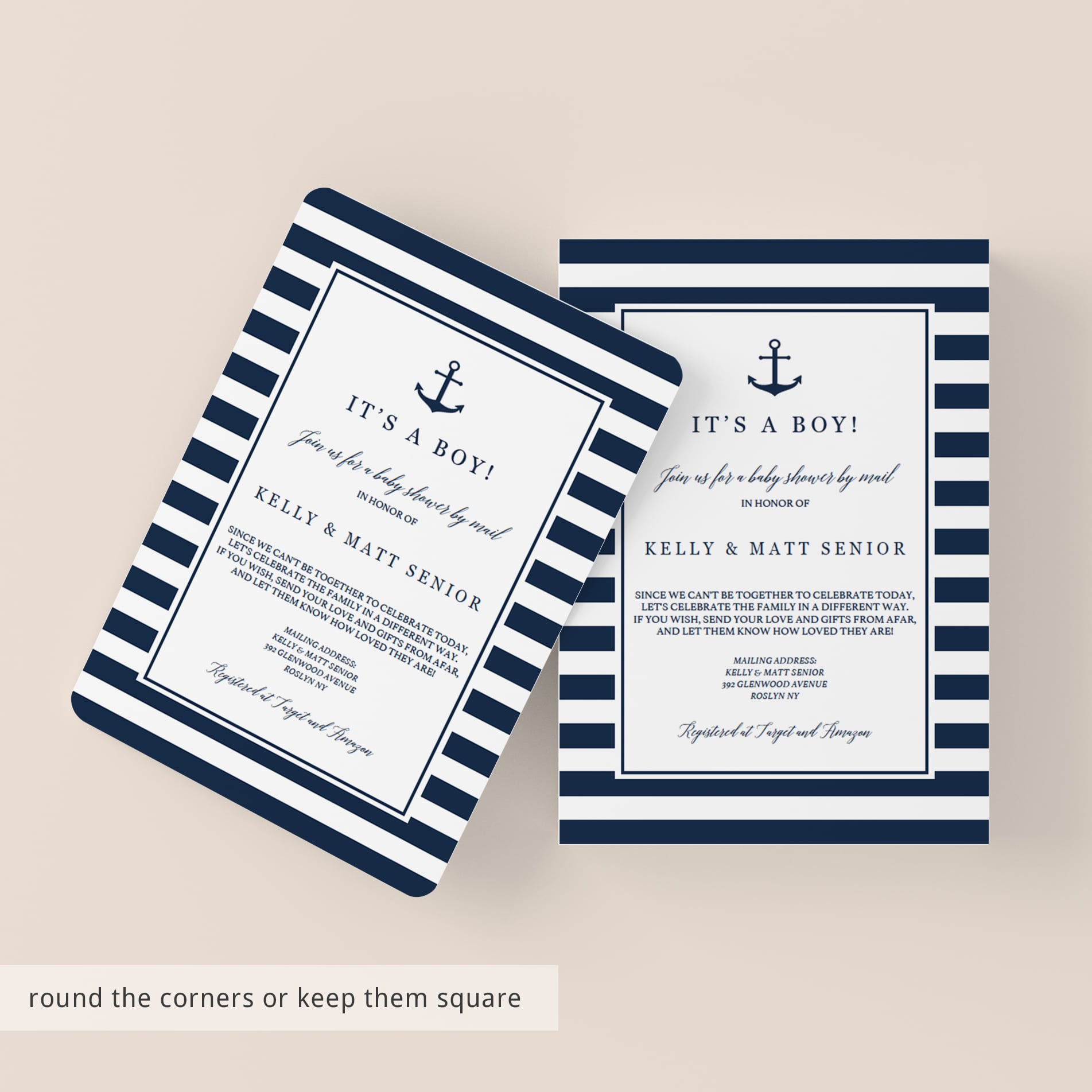 It's a boy baby shower by mail editable template by LittleSizzle