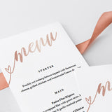 Rose gold wedding table decorations by LittleSizzle