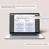 Editable dinner party menu cards by LittleSizzle