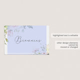DIY food tent cards floral baby shower party by LittleSizzle