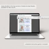 Simple first birthday invitation editable template by LittleSizzle