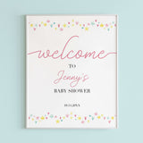 Personalized Welcome Sign for Girl Baby Shower