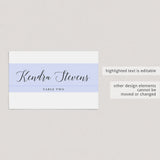 Calligraphy Dinner Party Seating Cards Template