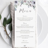 Purple menu cards by LittleSizzle
