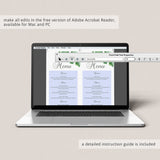 Botanical menu cards printable by LittleSizzle