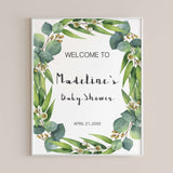 Editable Greenery Welcome Sign Template