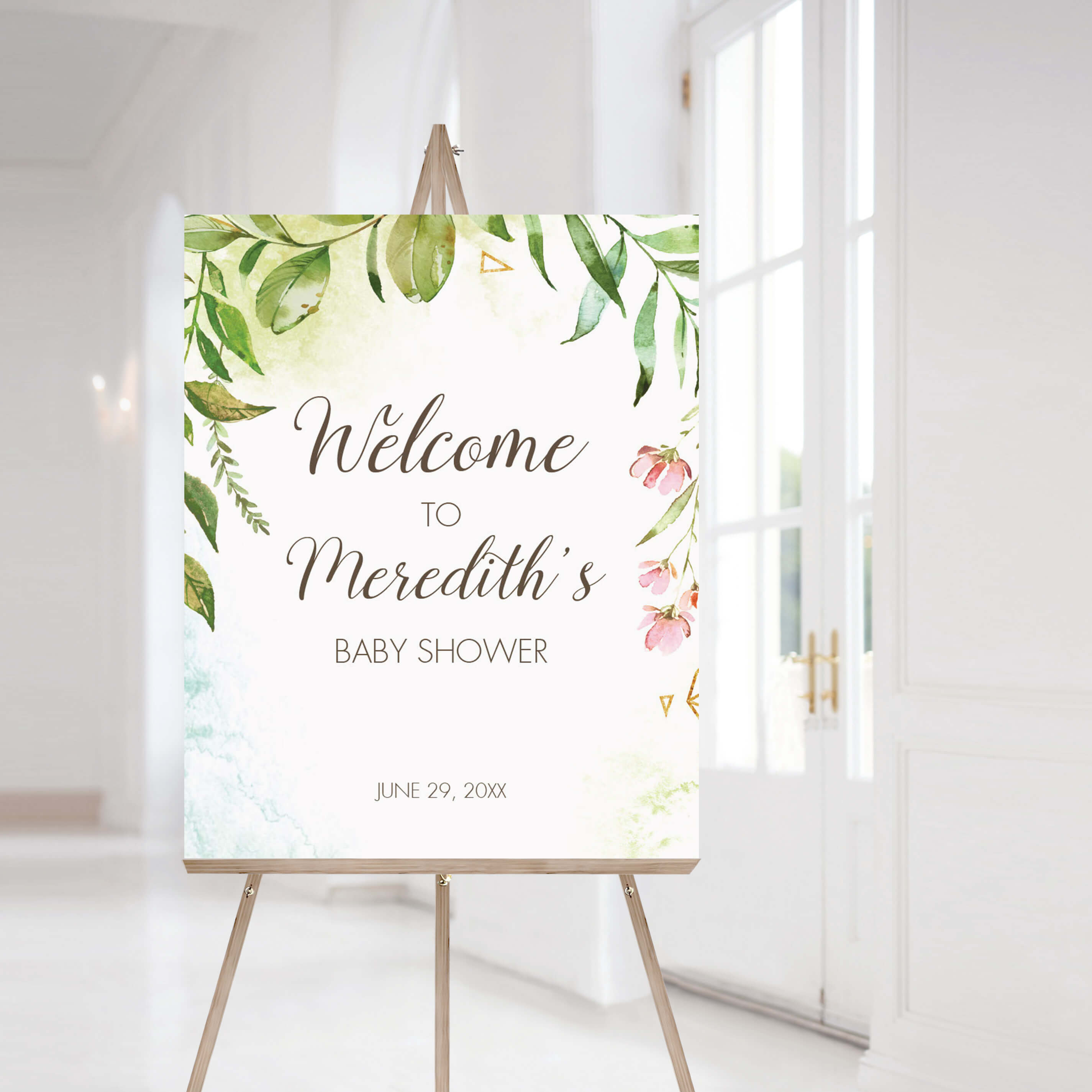 Garden Themed Baby Shower Welcome Sign Template by LittleSizzle