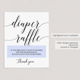 DIY diaper raffle sign template by LittleSizzle