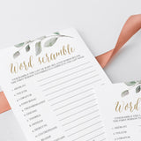 Word Scramble Baby Shower Game Instant Download by LittleSizzle