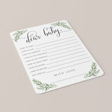 Watercolor Greenery Baby Shower Games Bundle Instant Download