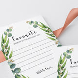 Greenery Women's Birthday Memory Game Printable