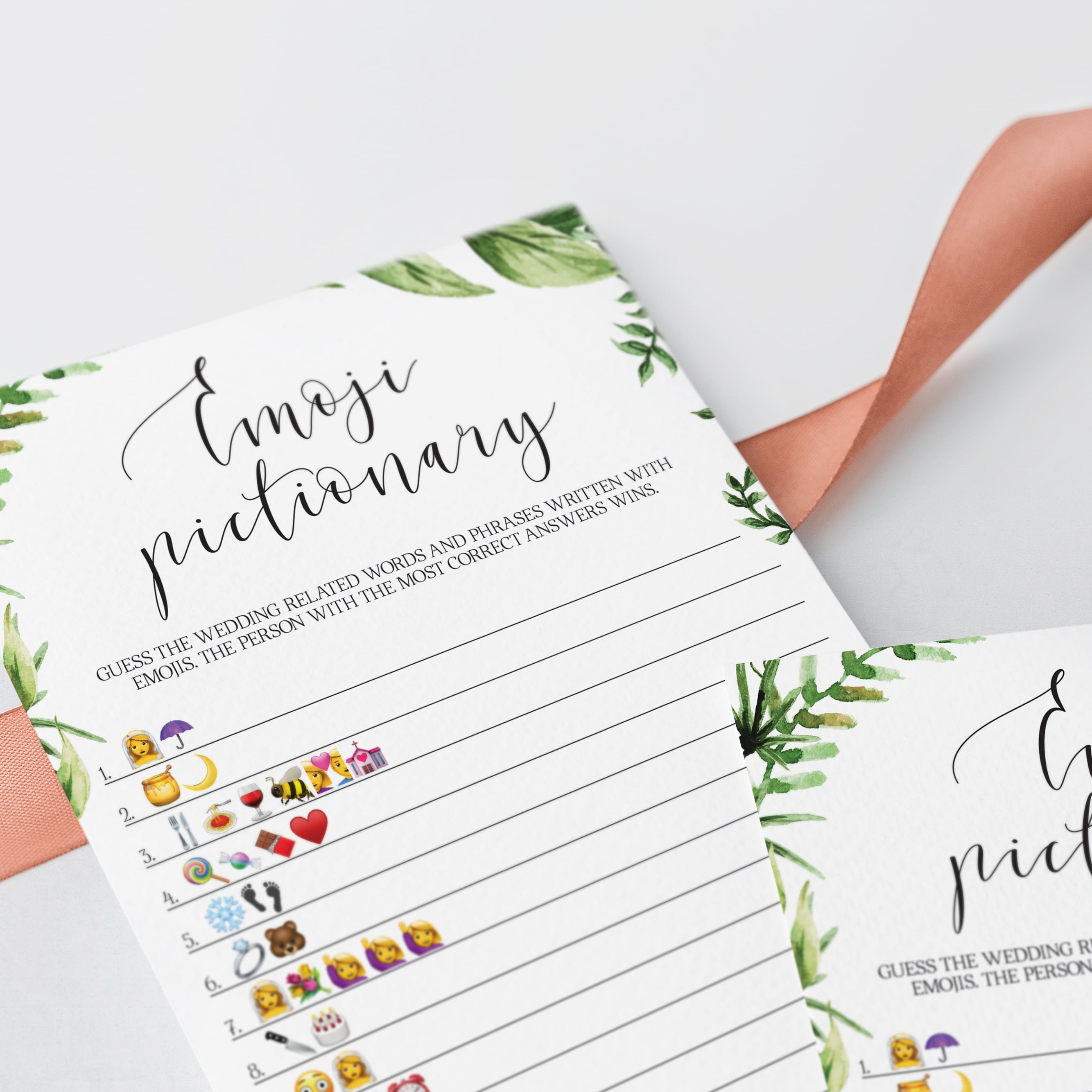 bridal emoji pictionary answer key included