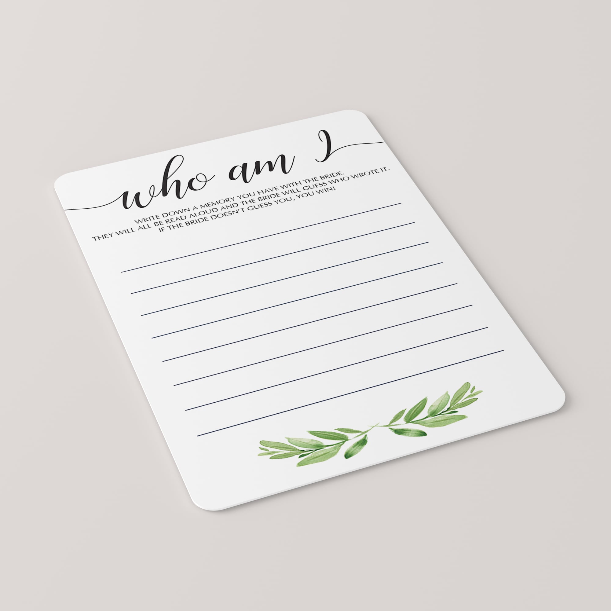 Bridal shower memory game instant download by LittleSizzle