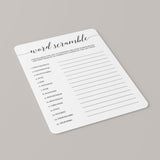 Word Scramble Game for (Virtual) Bridal Shower