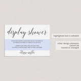 Minimal Display Shower Card Template