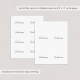 Simple Food Tent Cards Template