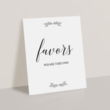 Minimal Rustic Favors Sign Printable