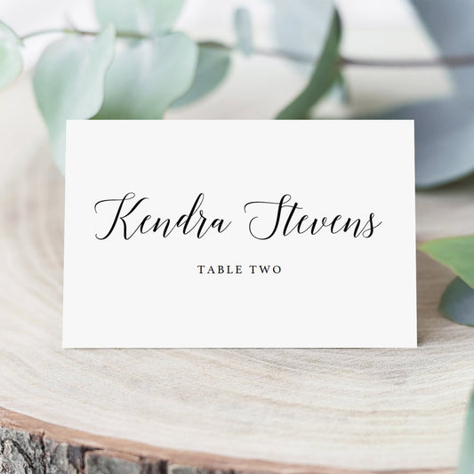 Calligraphy Dinner Party Seating Cards Template