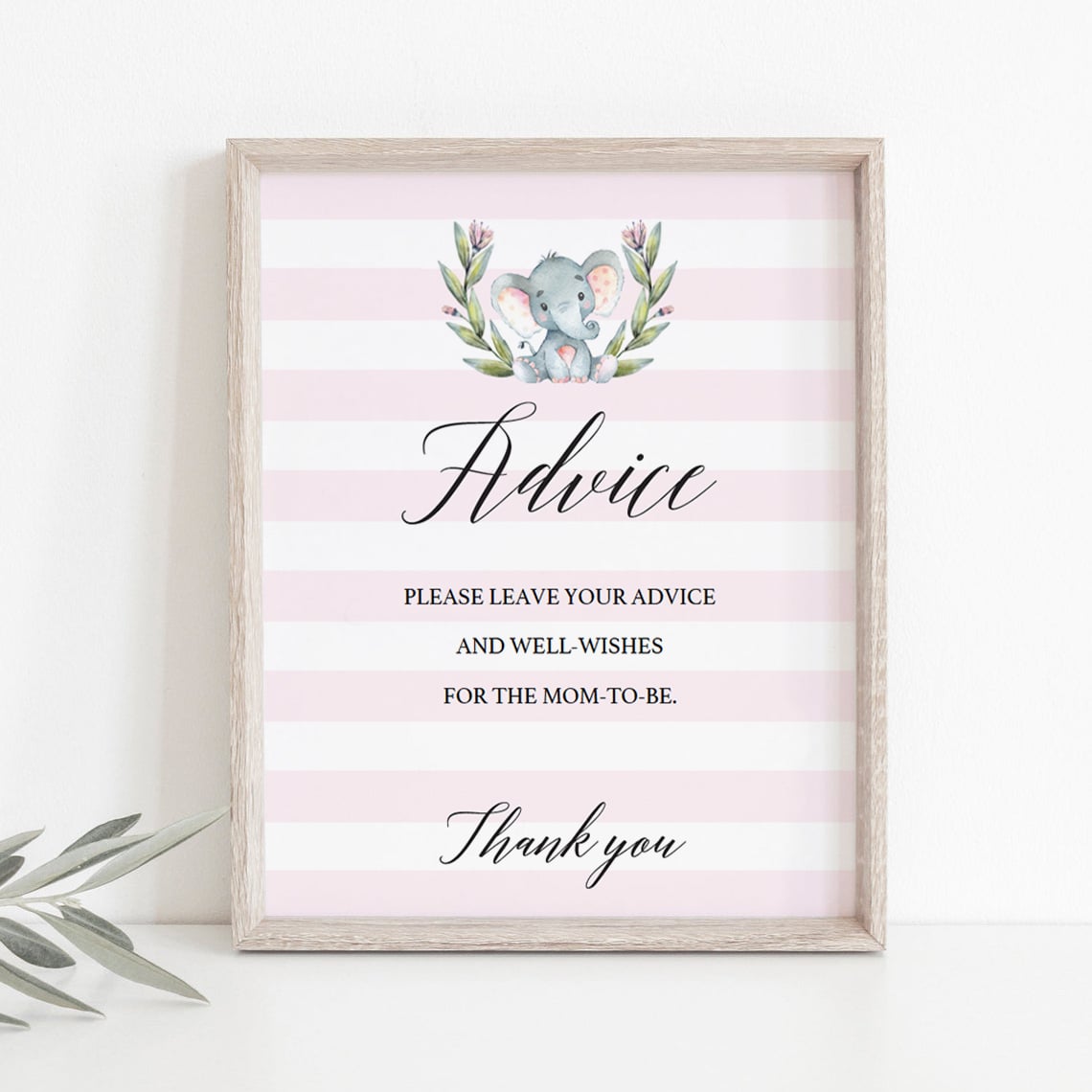 Pink elephant girl baby shower decor by LittleSizzle