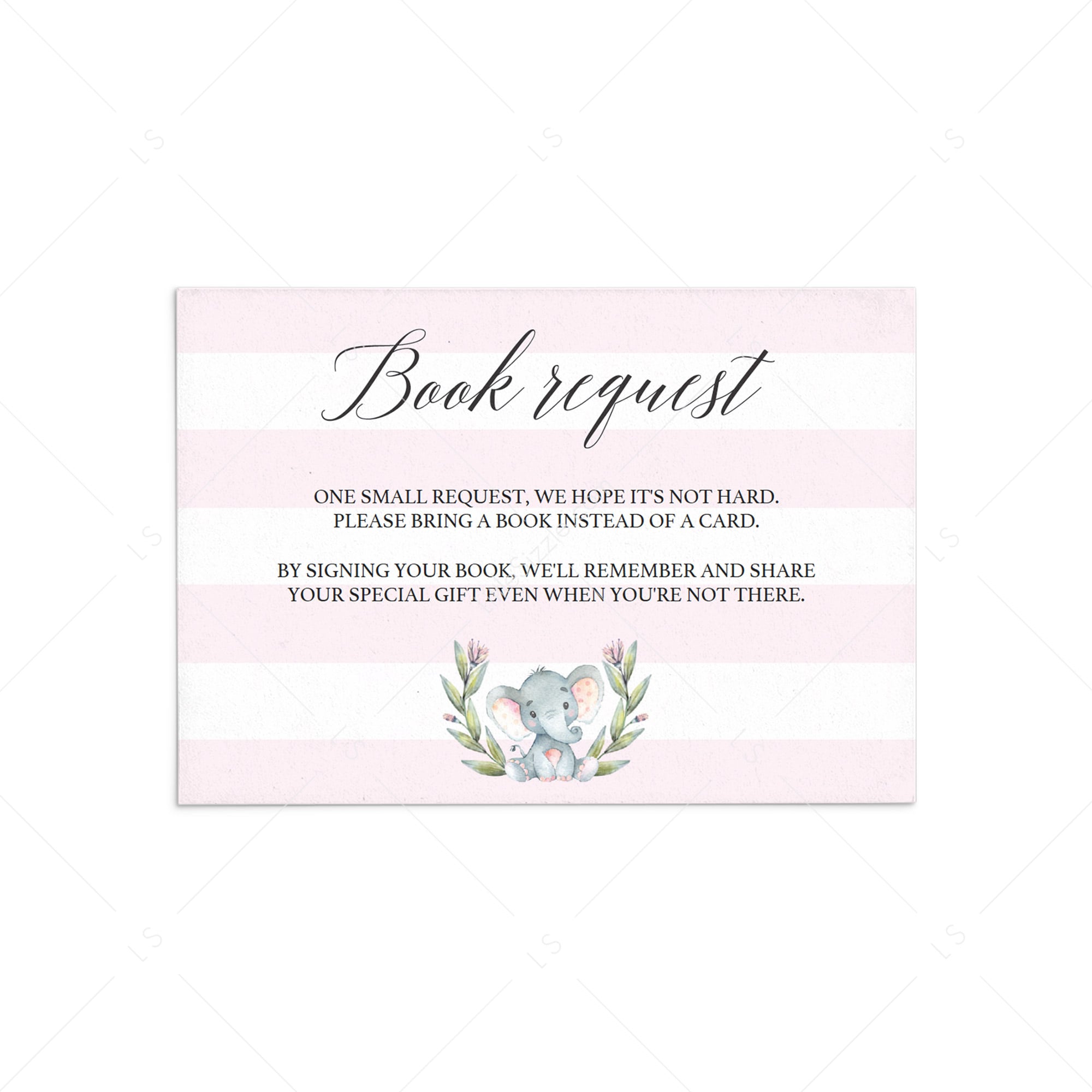 Bring a book instead of a card baby shower printable for girls by LittleSizzle