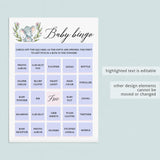 Girl Baby Shower Bingo Printable