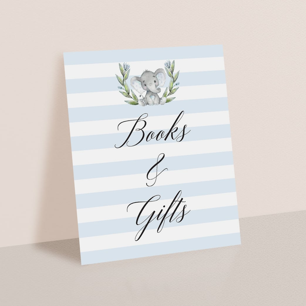 Boy baby shower decorations white and blue by LittleSizzle